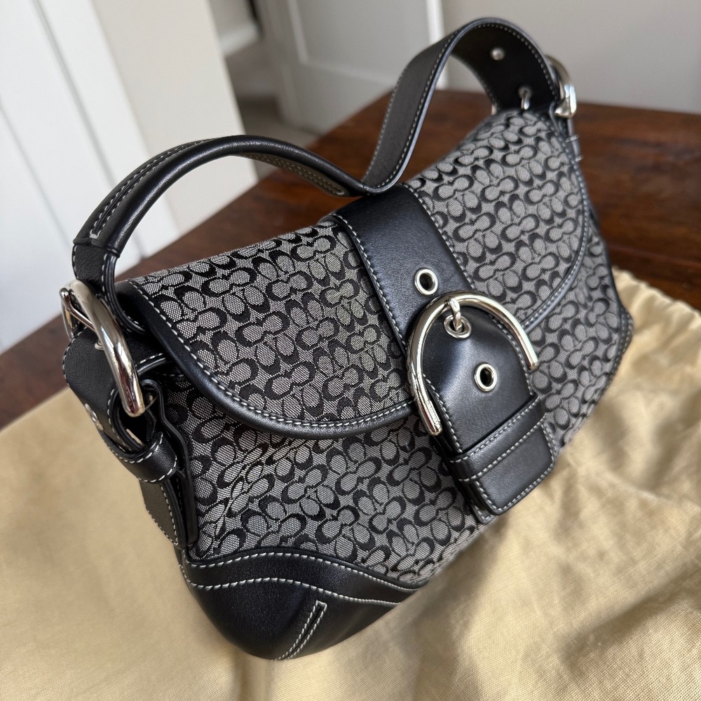 Coach Soho Flap Bag In Signature Textile Jacquard